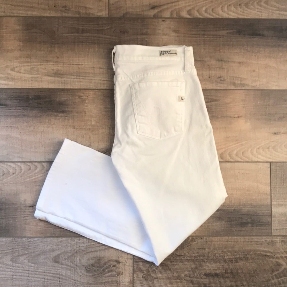 COH White Kelly Stretch Low Waist Bootcut Capri